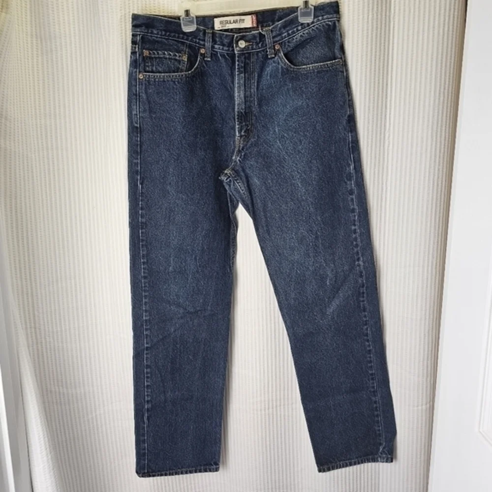 Vintage Levi's 505 Blue Jeans Denim‎ 38x34 Dark Wash Timeless